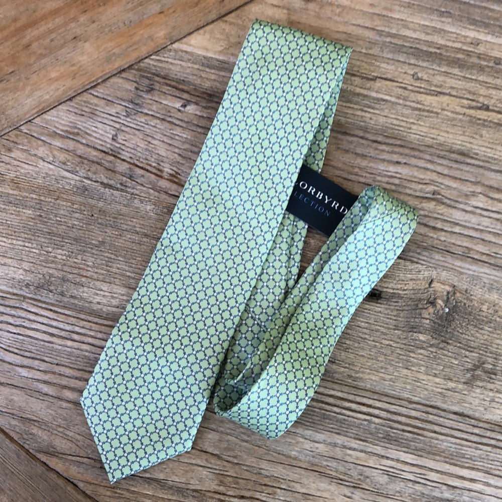 TailorByrd Green Silk Tie NWT